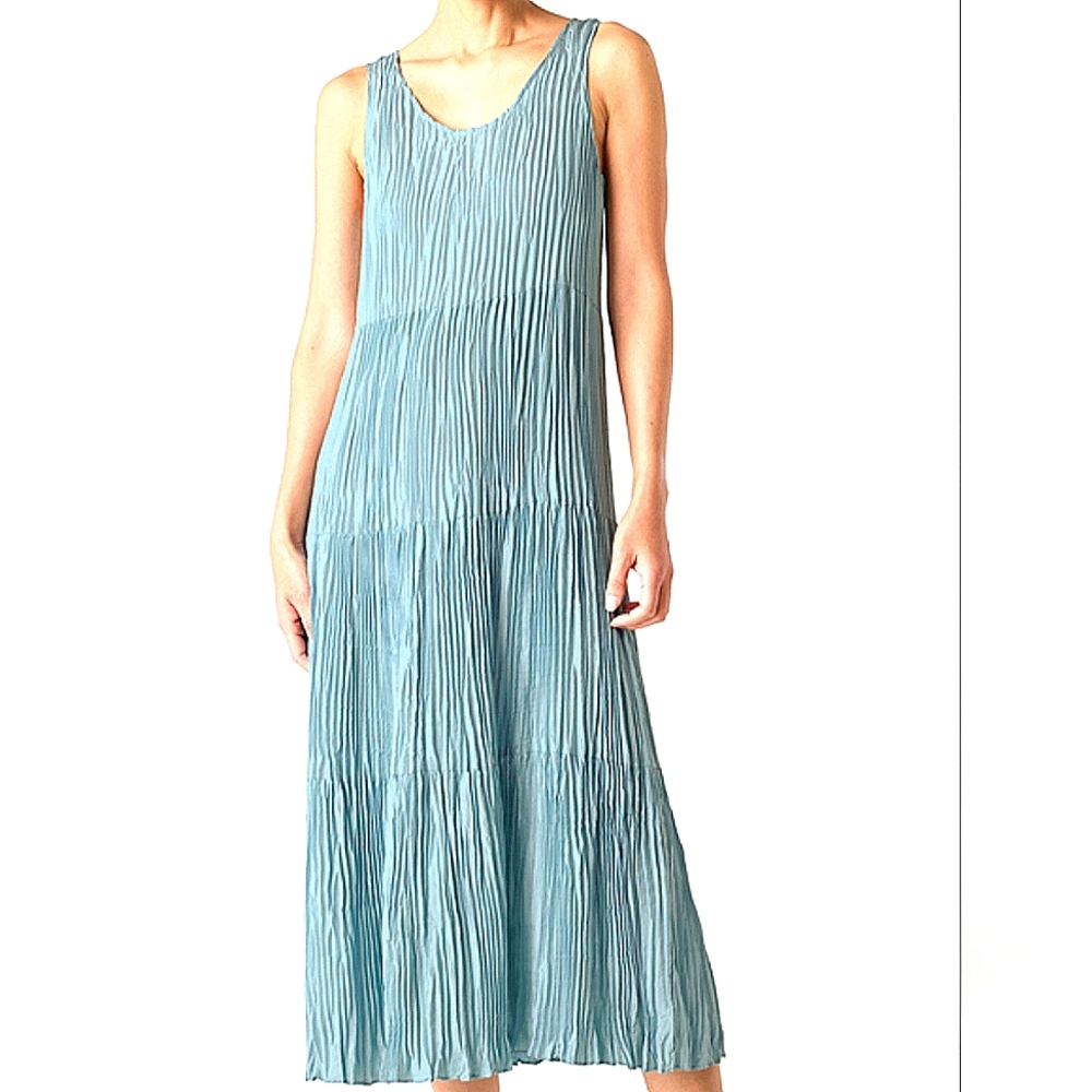 NWOT Eileen Fisher Crashed 100% sik midi dress